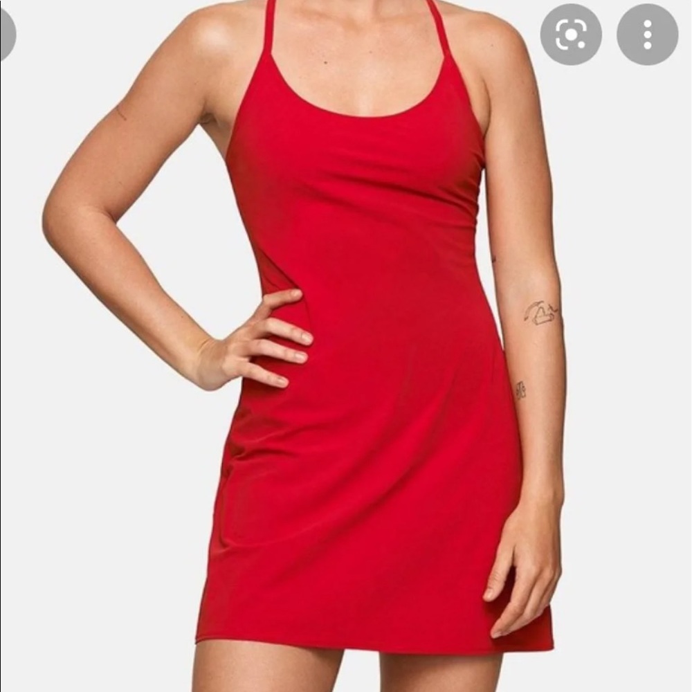 Outdoor Voices Red Excercise Dress